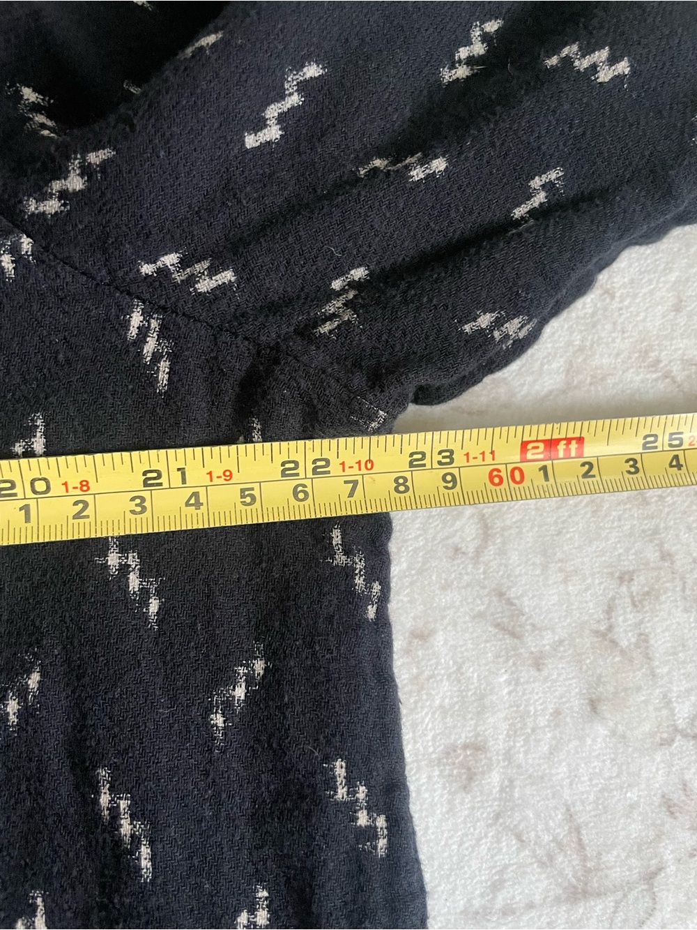 Madewell 100% Cotton Soft Black Patterned Button-Up - Picture 5 of 6